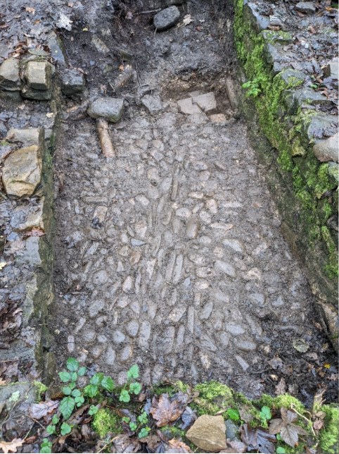 cobbles and drain